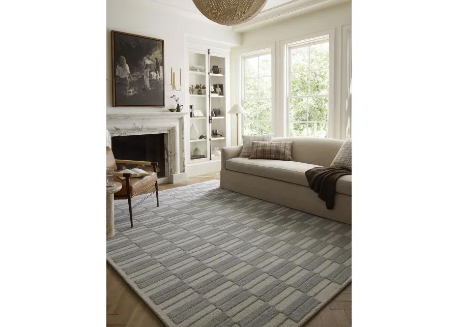 Bradley BRL-03 Ivory / Gray 8''6" x 11''6" Rug by Chris Loves Julia