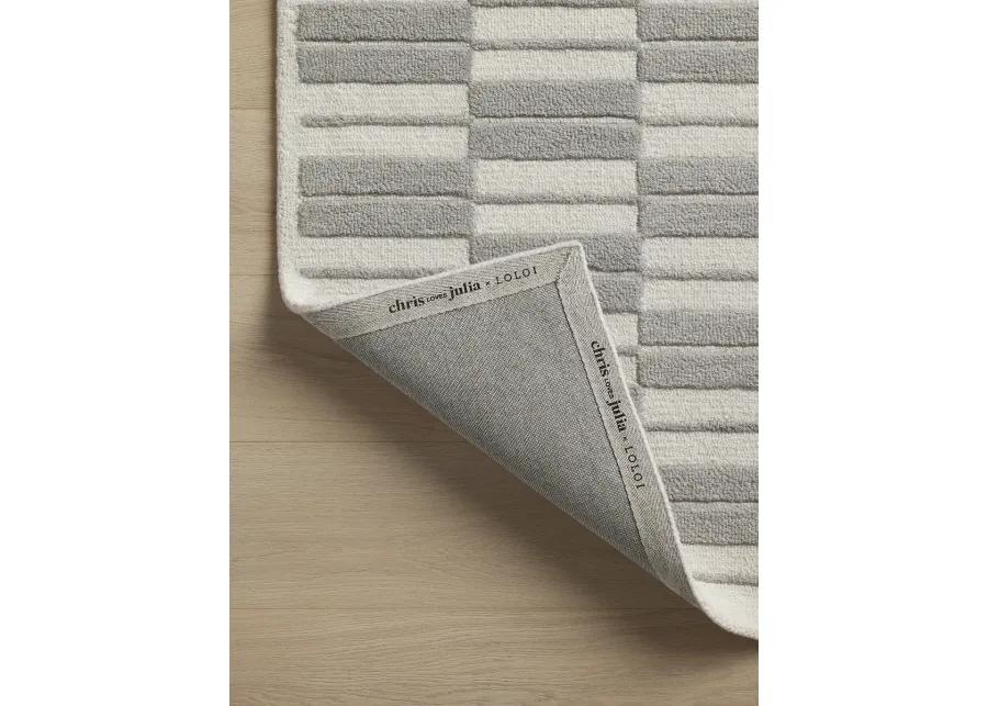 Bradley BRL-03 Ivory / Gray 8''6" x 11''6" Rug by Chris Loves Julia