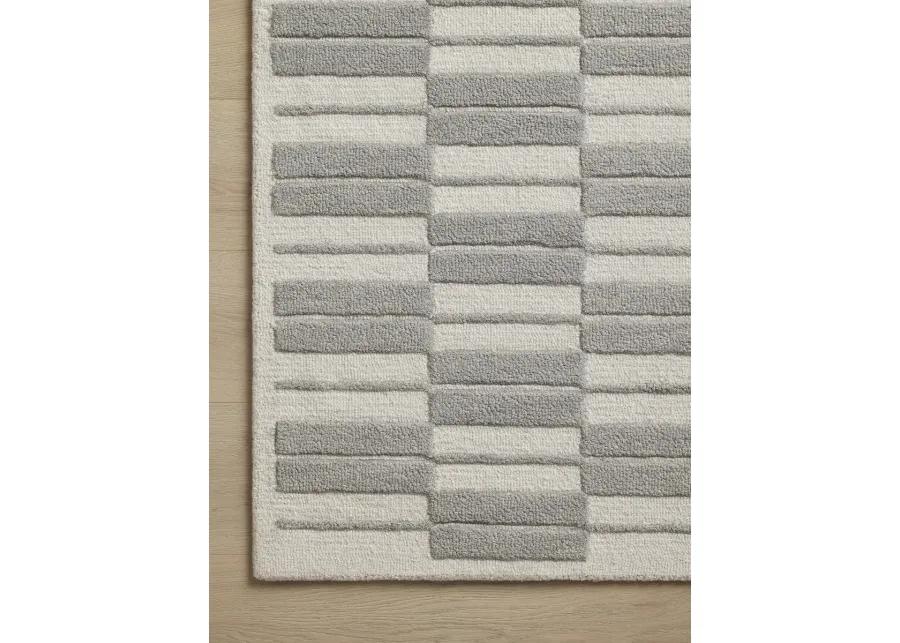 Bradley BRL-03 Ivory / Gray 8''6" x 11''6" Rug by Chris Loves Julia