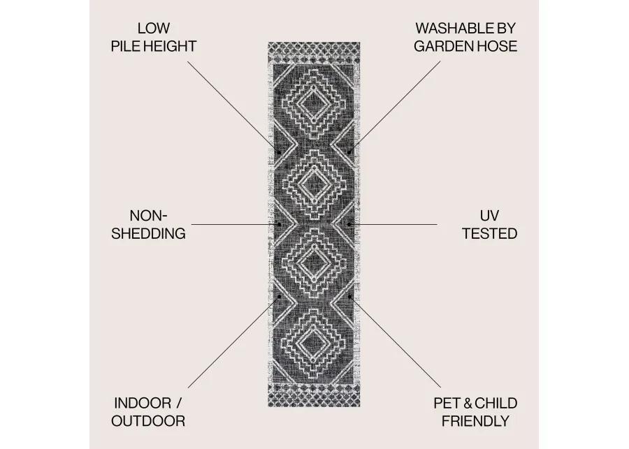 Marokko Diamond Tribal Medallion Indoor/Outdoor Area Rug