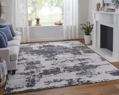 Zarah 8917F Ivory/Gray/Blue 5' x 8' Rug