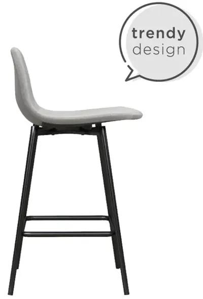 REALROOMS Brandon Upholstered Counter Height Bar Stool