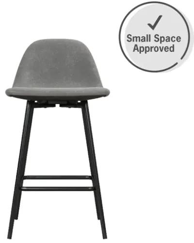 REALROOMS Brandon Upholstered Counter Height Bar Stool