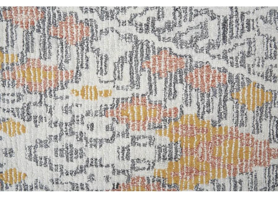 Arazad 8476F Gray/Ivory/Orange 3'6" x 5'6" Rug