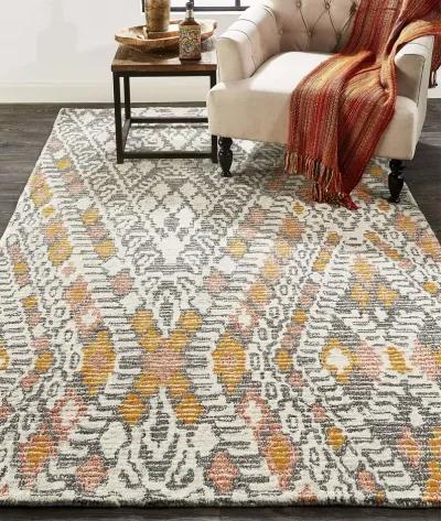 Arazad 8476F Gray/Ivory/Orange 3'6" x 5'6" Rug