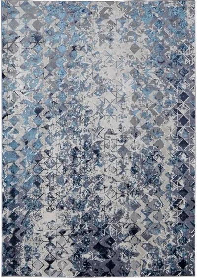 Indio 39H0F Blue/Ivory/Gray 9'2" X 12' Rug