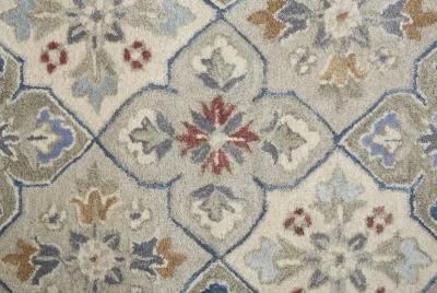 Rylan 8638F Taupe/Ivory/Red 9' x 12' Rug