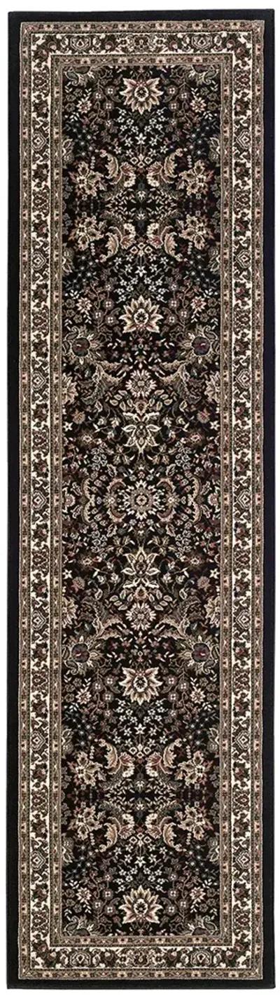 Ariana 2'7" x 9'4" Black Rug