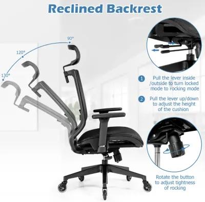 Costway Office Chair Adjustable Mesh Computer Chair with Sliding Seat & Lumbar Support