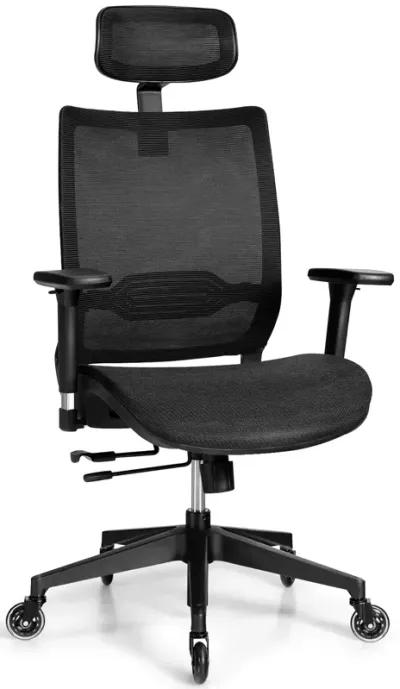 Costway Office Chair Adjustable Mesh Computer Chair with Sliding Seat & Lumbar Support