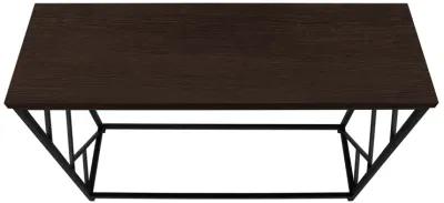 Monarch Specialties I 3534 Accent Table, Console, Entryway, Narrow, Sofa, Living Room, Bedroom, Metal, Laminate, Brown, Black, Contemporary, Modern