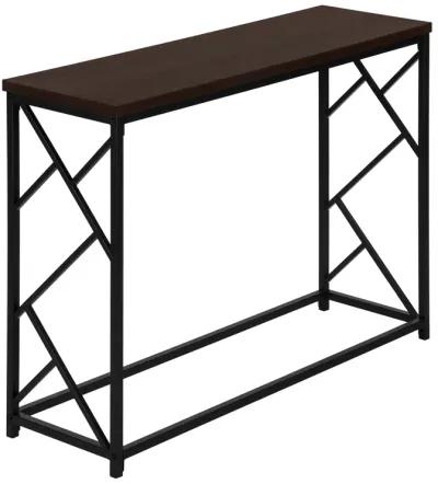 Monarch Specialties I 3534 Accent Table, Console, Entryway, Narrow, Sofa, Living Room, Bedroom, Metal, Laminate, Brown, Black, Contemporary, Modern