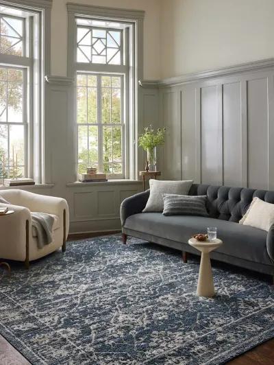 Gigi Navy/Stone 7'10" x 10' Area Rug by Magnolia Home by Joanna Gaines x Loloi