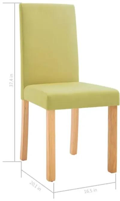 vidaXL Dining Chairs 4 pcs Green Fabric, 249225