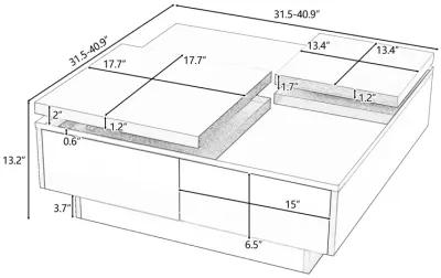 Merax Modern Square Wood Coffee Table