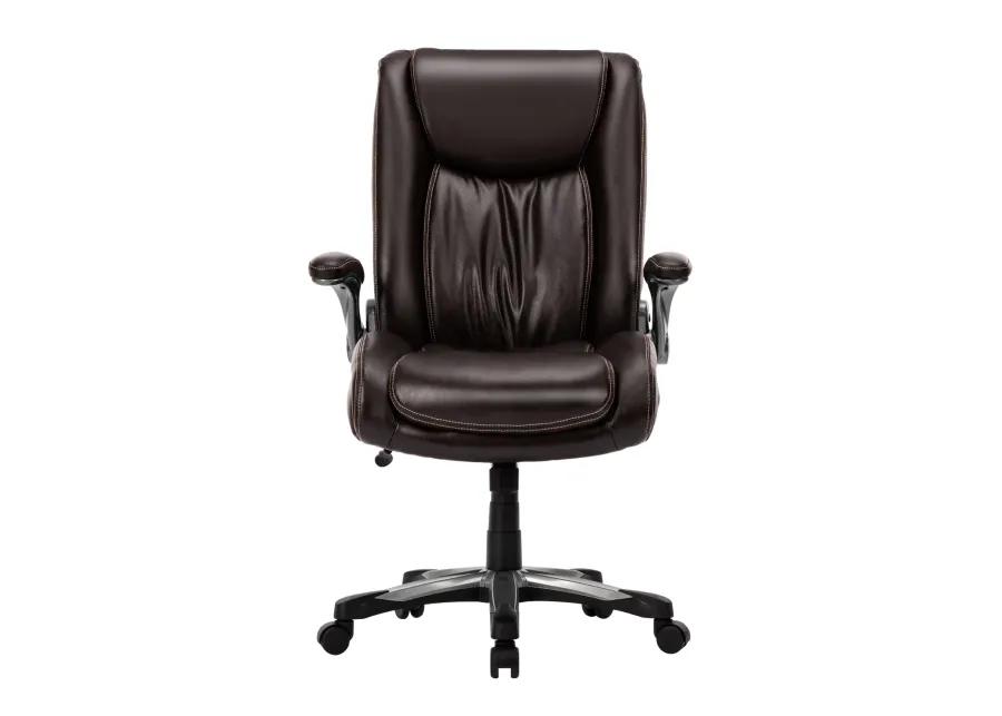 Executive Office Chair 400lbs, Big and Tall Home Office Chair with Space-Saving Flip-Up Arms