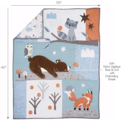 Bedtime Originals Sleepytime Bear Woodland 3-Pc Baby Nursery Crib Bedding Set