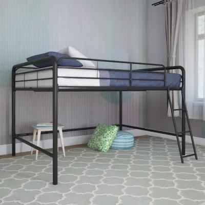 DHP Jett Junior Full Metal Loft Bed, Black