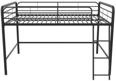 DHP Jett Junior Full Metal Loft Bed, Black