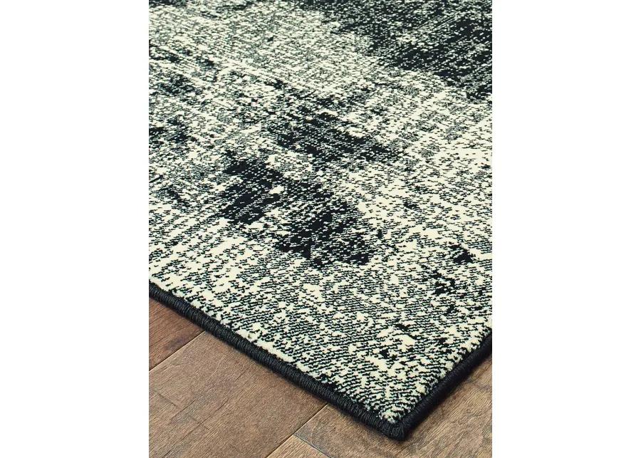 Luna 5'3" x 7'6" Black Rug