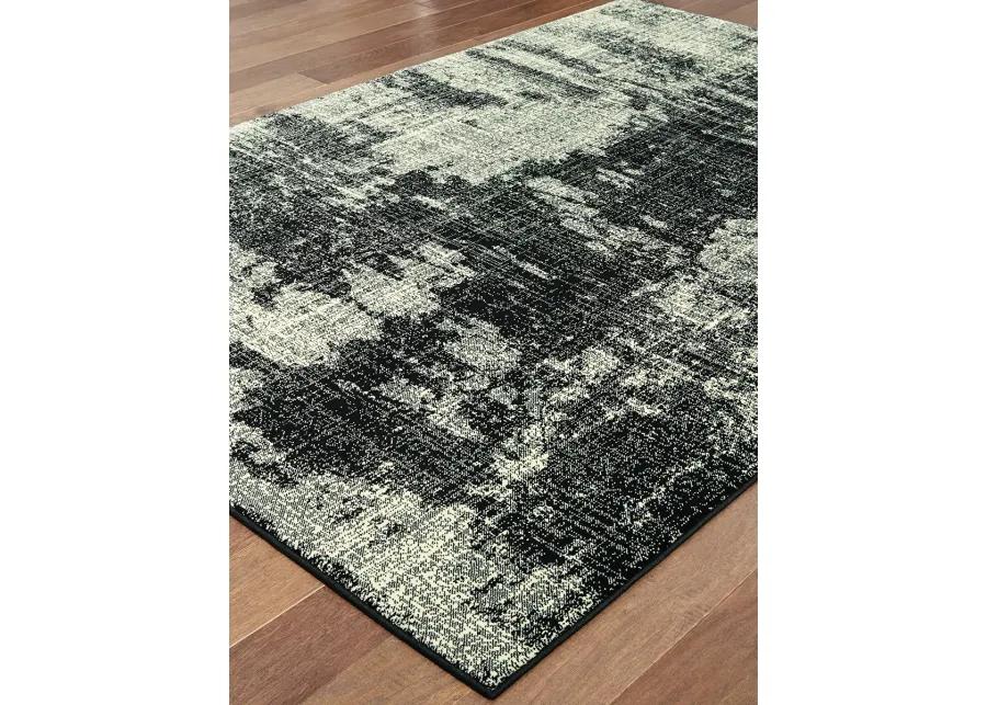 Luna 5'3" x 7'6" Black Rug