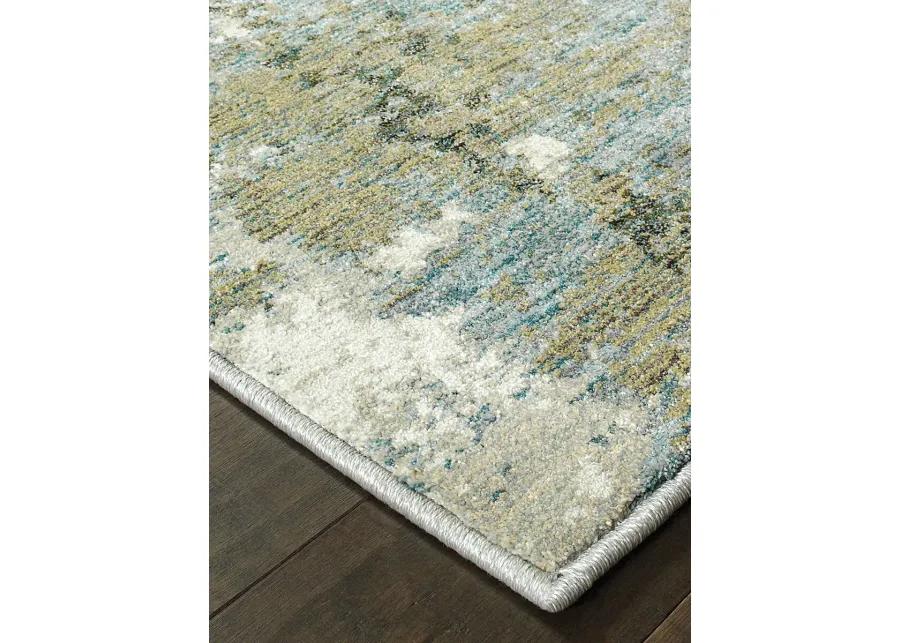 Evolution 2'6" x 12' Blue Rug