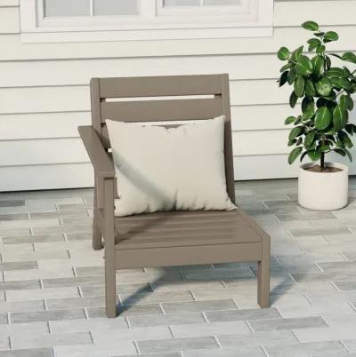 WestinTrends Outdoor Patio HDPE Left Arm Facing Deep Seating Corner Chair