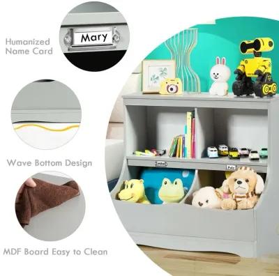 Kids Floor Cabinet Multi-Functional Bookcase