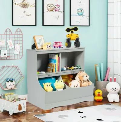 Kids Floor Cabinet Multi-Functional Bookcase