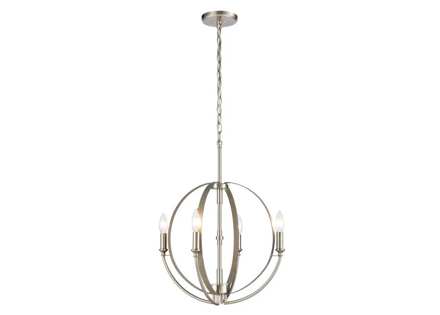 Rotunde 18'' Wide 4-Light Brown Chandelier