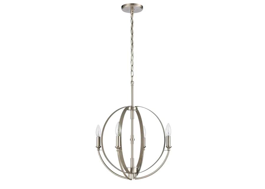 Rotunde 18'' Wide 4-Light Brown Chandelier