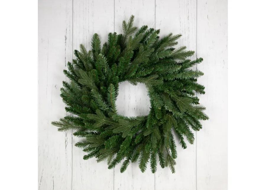 Grande Spruce Artificial Christmas Wreath  24-Inch  Unlit