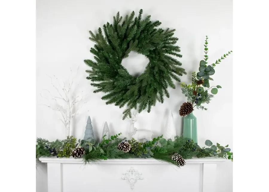 Grande Spruce Artificial Christmas Wreath  24-Inch  Unlit