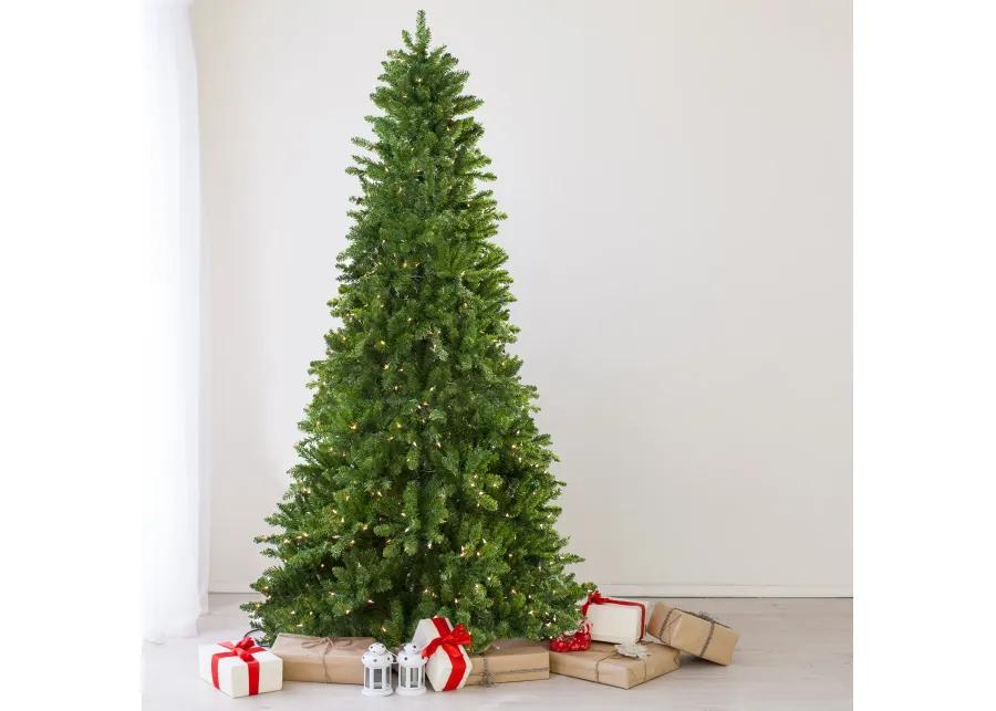 10' Pre-Lit Slim Eastern Pine Artificial Christmas Tree - Clear Lights