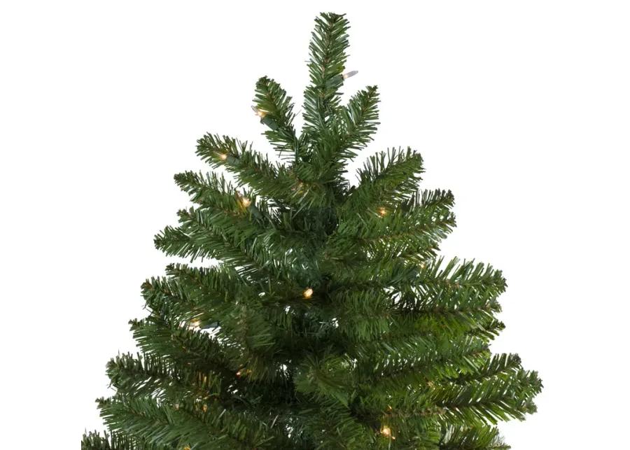 10' Pre-Lit Slim Eastern Pine Artificial Christmas Tree - Clear Lights