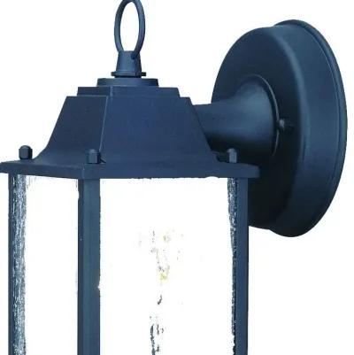 Homezia Matte Black Hanging Waterfall Glass Lantern Wall Light