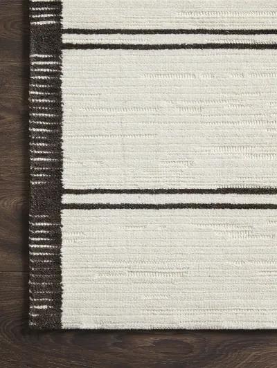 Logan LOG02 White/Mocha 8'6" x 12' Rug