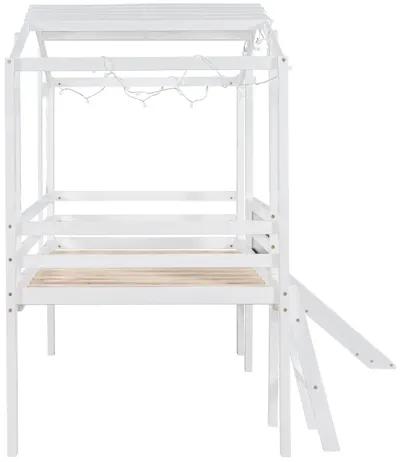 Merax Loft Bed with Ladder and Slide