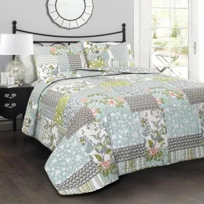 Roesser Quilt Blue 3Pc Set Full/Queen