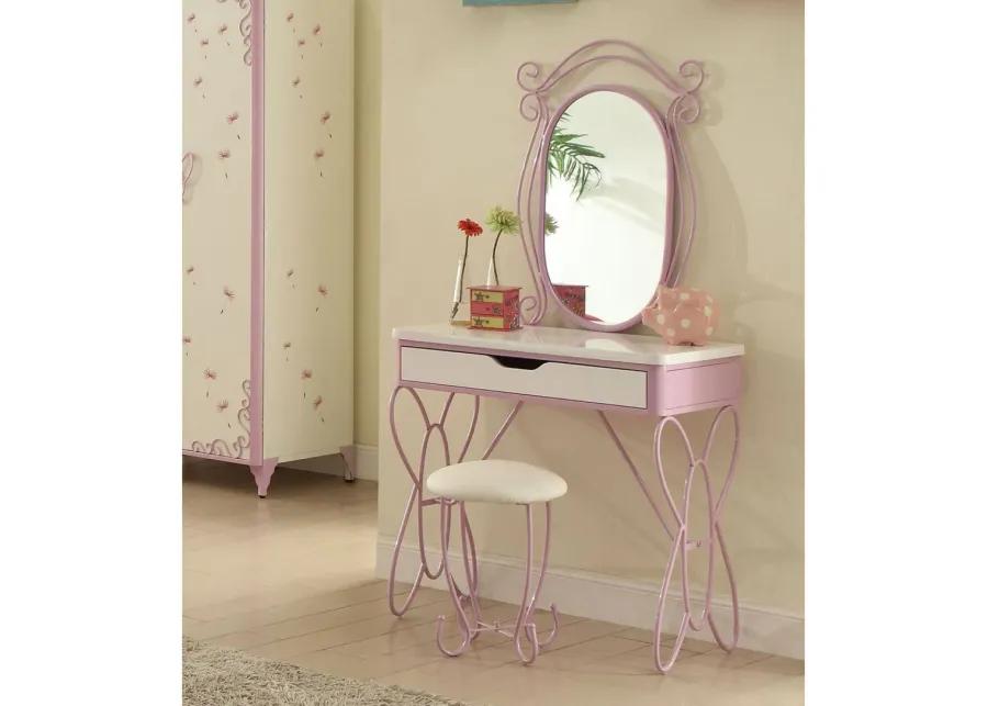 Priya II Vanity Set in White & Light Purple