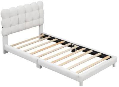 Merax Modern Upholstered Platform Bed with Headboard