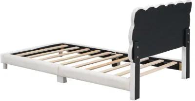 Merax Modern Upholstered Platform Bed with Headboard