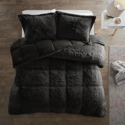 Belen Kox Shaggy Long Fur Comforter Set, Belen Kox