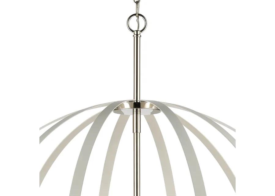 Rotunde 38'' Wide 10-Light White Chandelier