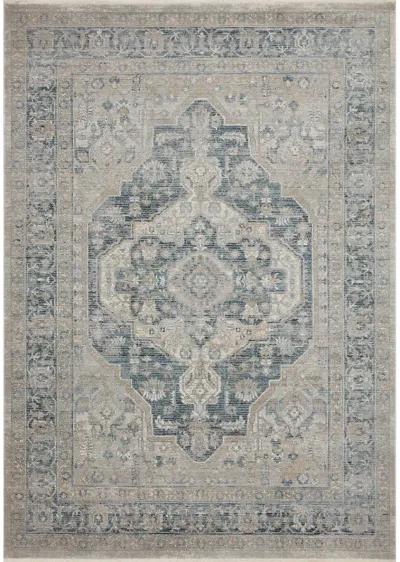 Elise ELI01 Neutral/Blue 6'7" x 9'9" Rug