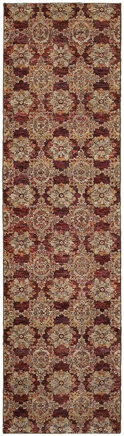 Andorra 3'3" x 5'2" Red Rug