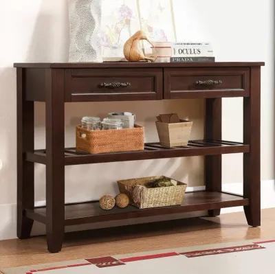 Mid-Century Style Solid Wood Console Sofa Table