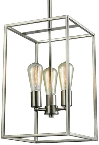 Williamsport 10'' Wide 3-Light Nickel Chandelier