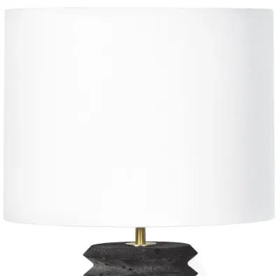 Noir Column Travertine Lamp