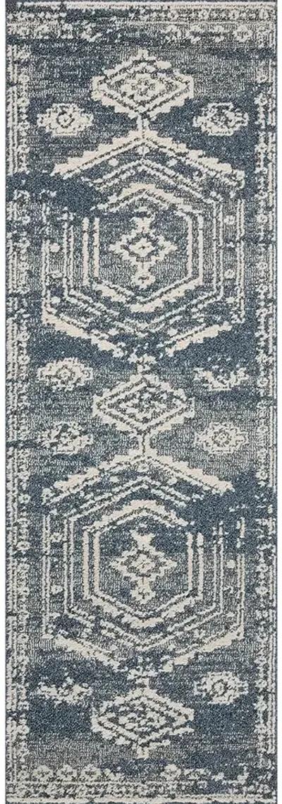 Gigi Denim/Ivory 2'7" x 7'6" Runner Rug by Magnolia Home by Joanna Gaines x Loloi